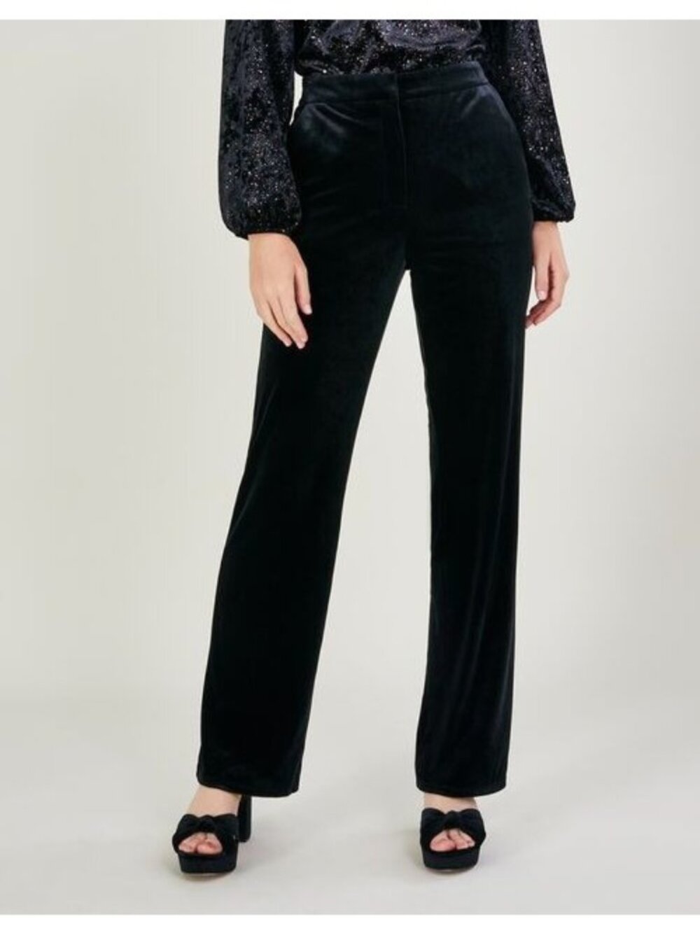 Vince Black Velveteen Velvet Pants SmallStraight Luxury EUC Classic Holiday Rich